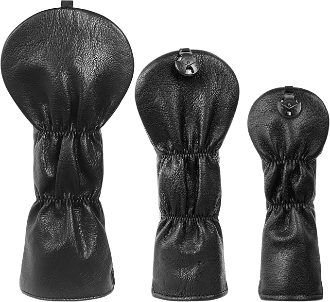 Craftsman Golf Skull Skeleton Black Golf Club Head Covers Headcover for Woods Driver and Hybrids Irons
