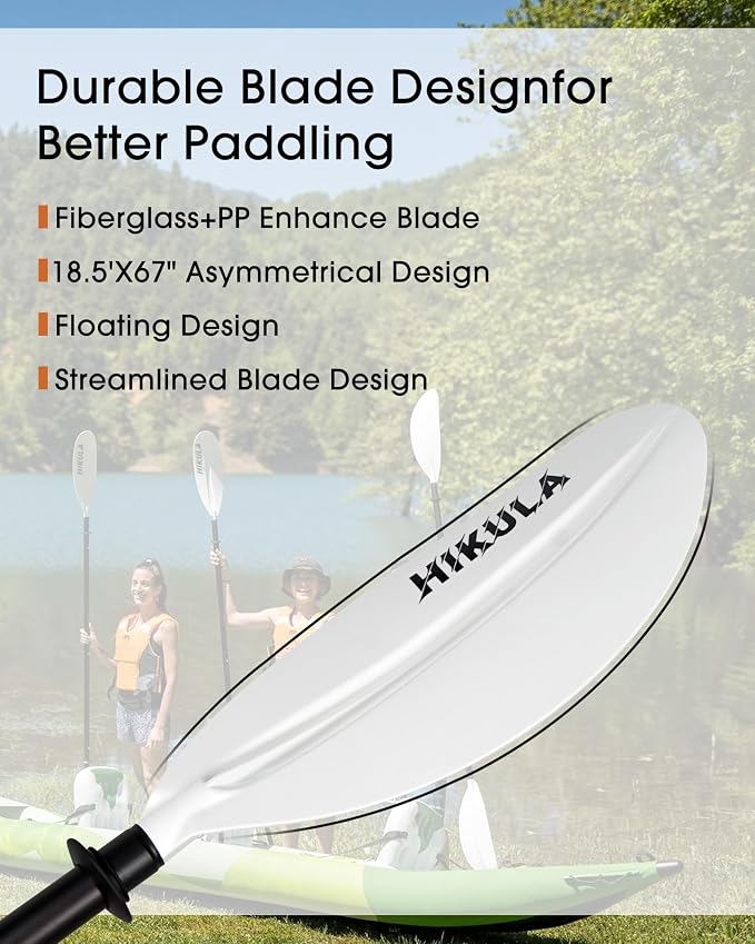 Kayak Paddles Aluminum Shaft Paddle with Nylon Blades, Floating Adjustable Kayaking Oars, 3 Piece, 220-240cm/86-94 Inches,Black/Rose/Teal