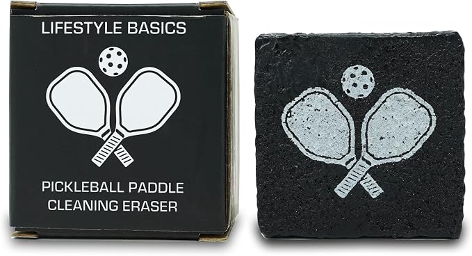 Pickleball Paddle Eraser | Pickle Ball Cleaner for Carbon Fiber Racket | Rubber Eraser Cleans Dirt, Dust, Scratches, and Ball Residue