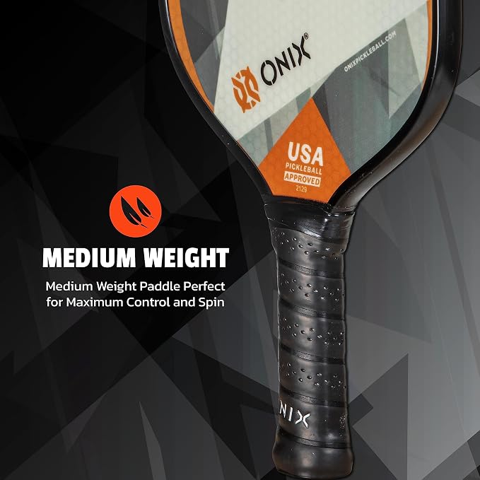 Onix Graphite Z5 Carbon Fiber Pickleball Paddle with Wide-Body Shape, Honeycomb Core & Graphite Face
