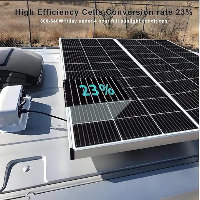120 Watt 12Volt Solar Panel Starter Kit Monocrystalline Module 10A Charge Controller for RV, Boats, Trailer, Camper,Cabin Off-Grid System(120W Solar kit)