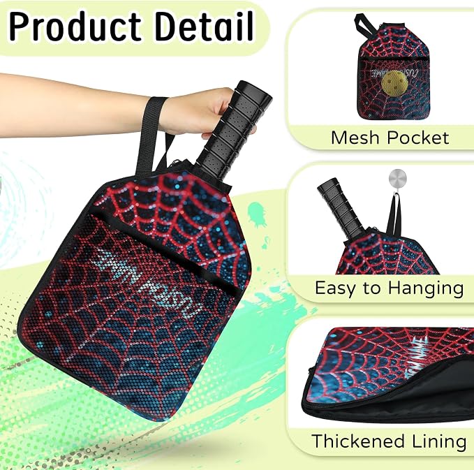 Personalized Pickleball Paddle Cover, Robust & Waterproof Custom Pickleball Paddle Case for Ultimate Protection