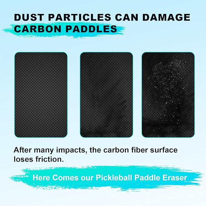 Pickleball Paddle Eraser & Cleaner for Carbon Fiber Paddles, Seamless Mold Design, Quickly and Effectively Removes Residue, Eliminating Ball Marks, Dirt, and Minor Scratches