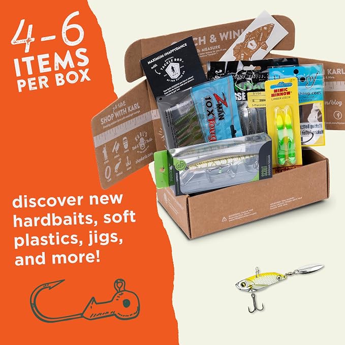 Catch Co Mystery Tackle Box Freshwater Catch All Fishing Kit | Freshwater, Bass, Trout, Catfish, Crappie, Fishing Gifts for Men, Lures, Baits, Jigs,