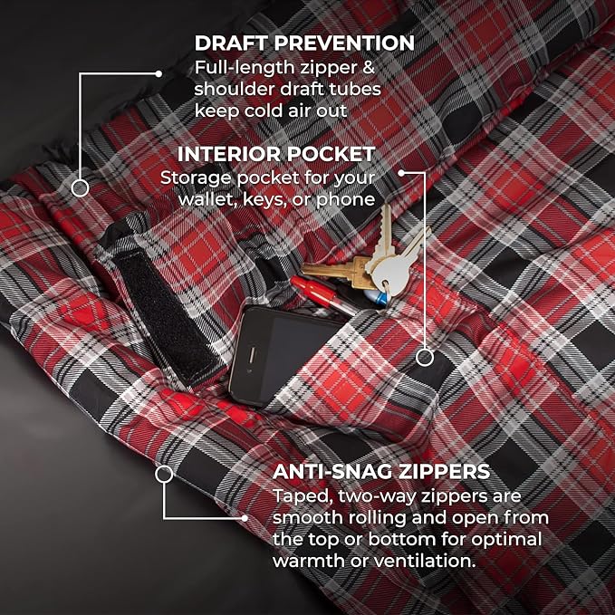 Teton Celsius XXL Sleeping Bag, Cold Weather Sleeping Bags for Adults and Kids, Camping Made Easy and Warm. Compression Sack Included