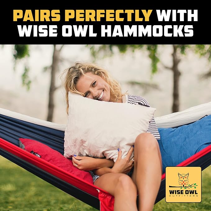 Wise Owl Outfitters Camping Pillow – Memory Foam Travel Pillow for Airplane Sleeping, Hiking, Backpacking & Outdoor Use - Small & Portable for Adults, Car, Camp & Tent