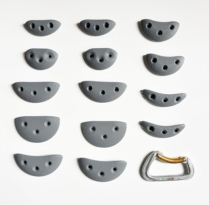 14 Screw On Crimp Rock Climbing Holds Advanced Climbing Holds Home Climbing Wall Bouldering Gym Holds Eco Friendly Dual Textured Crimps for Finger Strength