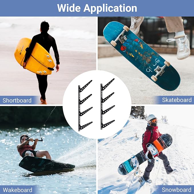 2/3/4/6 Board Horizontal Surfboard Rack, Adjustable Surfboard Wall Mount Display, Surfboard Wall Rack Board Storage Mount System at Home and Garage