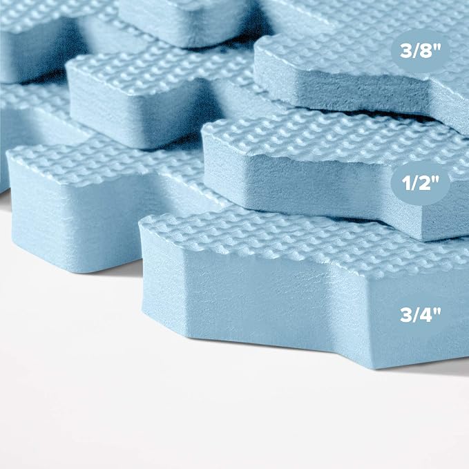 We Sell Mats 1/2-inch Multi-Purpose, Sky Blue, 24 Sq Ft (6 Tiles)