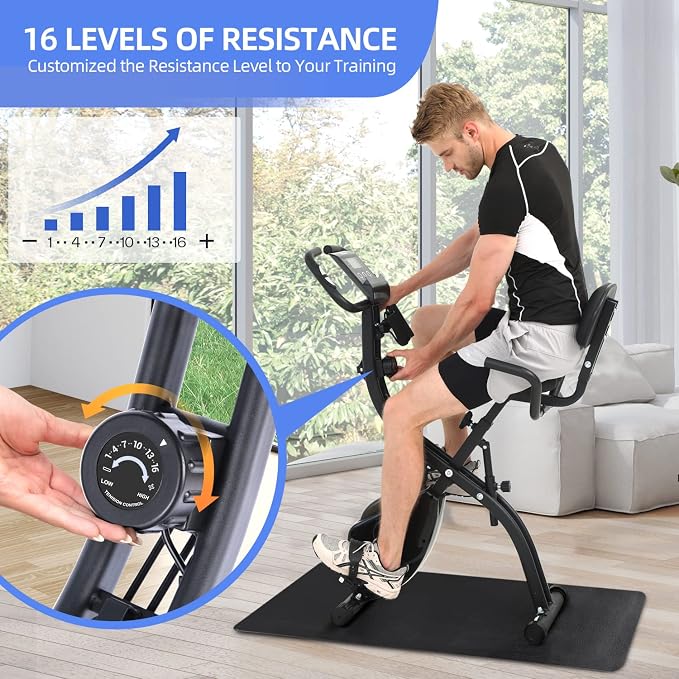Exercise Bike with Dumbbells Set