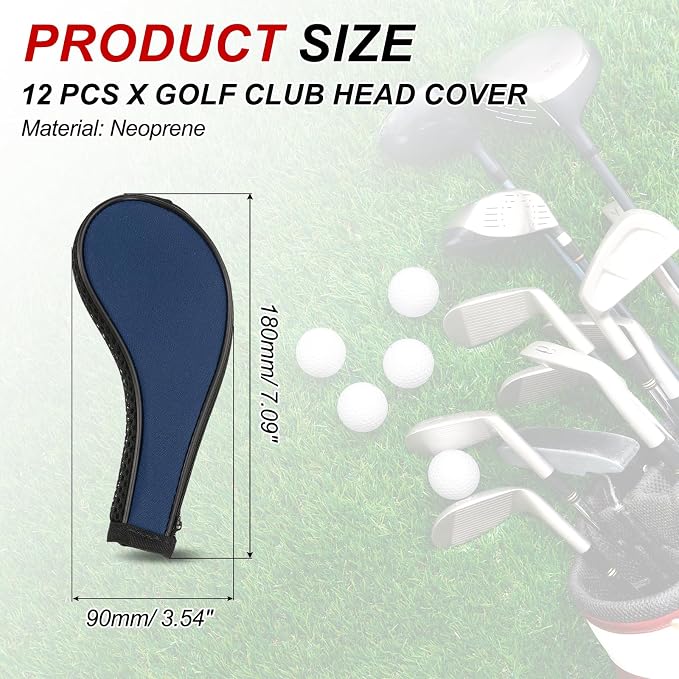 PATIKIL Golf Club Head Cover, Number Golf Club Irons Covers Neoprene Driver Headcover Golf Lovers Gifts