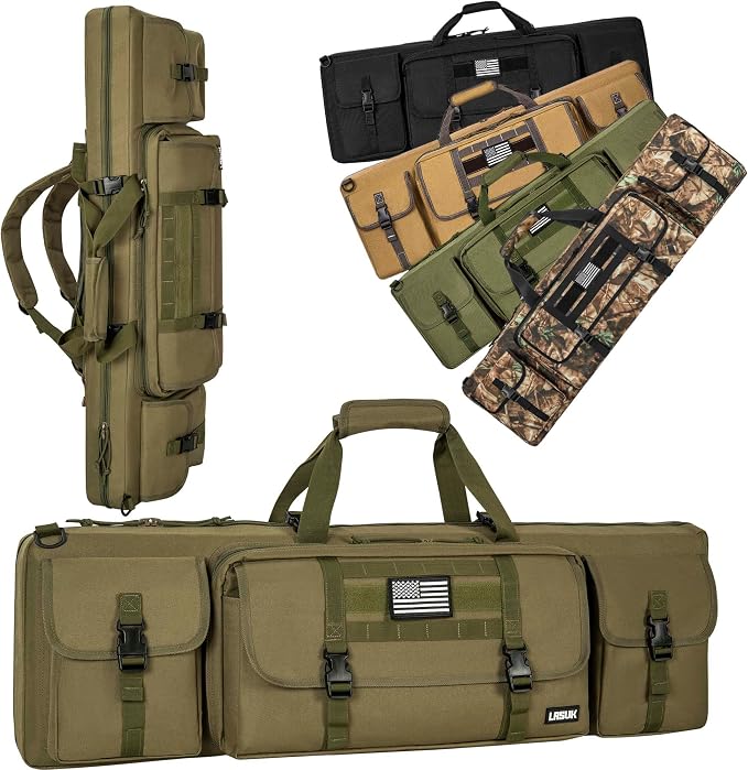 28" 32" 36" 42" 46" 48" 51" 55" Soft Double Rifle Bag, Portable Long Rifle Bag for Outdoor Hunting Shooting, Gun Case Storage & Transportation, with Multiple Colors