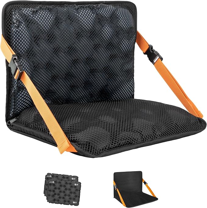 Inflatable Folding Seats, Portable Chairs with Back Support, Foldable and Lightweight Seat for Camping/Sporting Events,Stadium Seats with Storage Bag Lounge Chair
