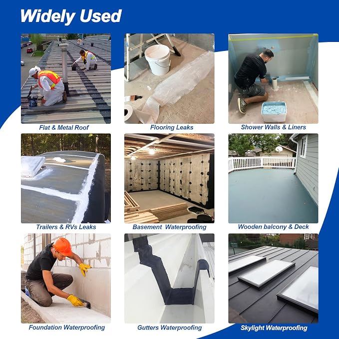 3.3 Ft x 115 Ft Waterproofing Membrane Fabric, Reinforcing Anti Fracture Geo Textile Mesh Drywall Tape, Liquid Waterproof Membranes Roof Tape for Shower Wall, Seams, Joints