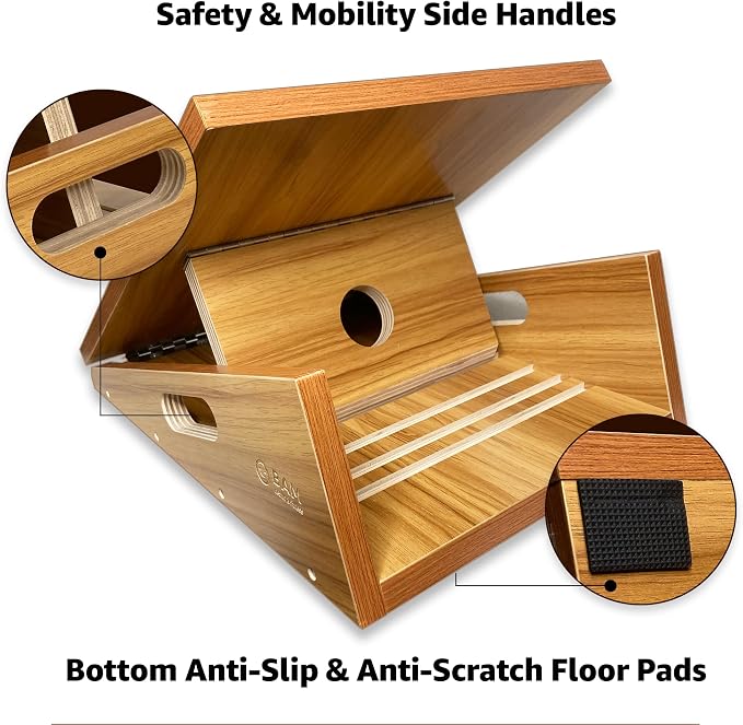BAM Athletica's Physical Therapy Slant Board for Calf Stretching, Injury Recovery & Fitness | Adjustable Calf Stretcher Incline Board for Plantar Fasciitis Relief, Achilles Rehab, Squats & Exercise
