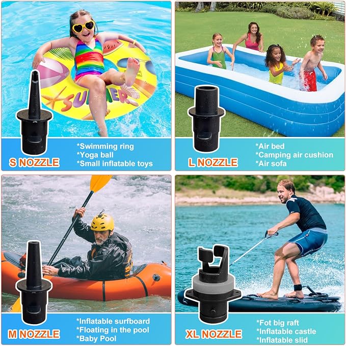 Triclicks Electric Air Pump For Inflatable Air Tumble Track Gymnastics / Flooring / Tumbling / Yoga / Taekwondo / Exercise Gym Fitness Training Mat Inflatable Stand Up Paddle SUP Board, 110-120V