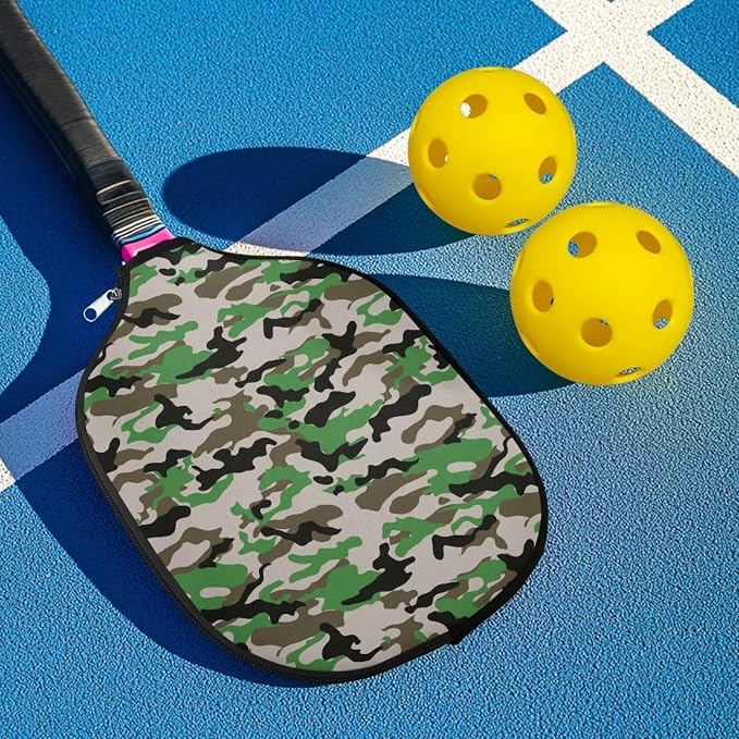 Pickleball Paddle Covers, Fits Standard Pickleball Racquets, Durable Zippered Paddle Cover Universal 8.6 x 11.4Inch