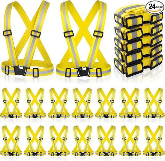Hercicy Reflective Running Vest Reflective Running Shirt with Safety Straps High Visibility Construction Vest for Night Cycling Hiking Jogging Dog Walking
