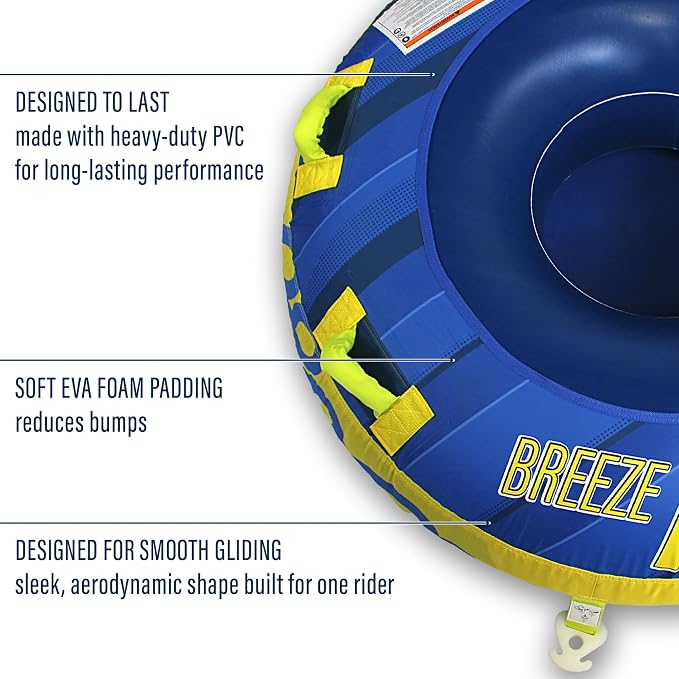 Paradise Water Sports - Breeze Water Towable Tube for Boating - 1 Rider