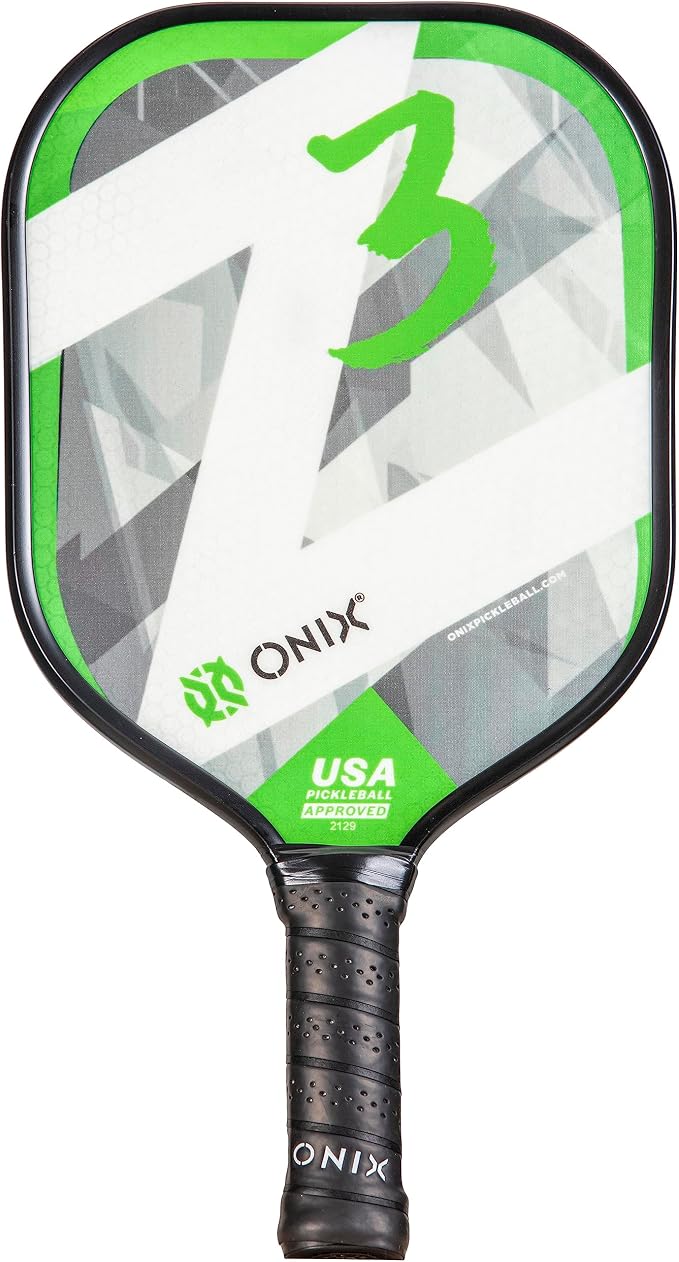 Onix Graphite Z5 Carbon Fiber Pickleball Paddle with Wide-Body Shape, Honeycomb Core & Graphite Face