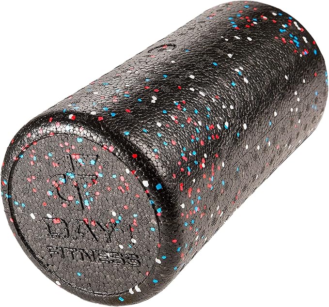 Day 1 Fitness High Density Muscle Foam Rollers - Sports Massage Rollers for Stretching, Physical Therapy, Deep Tissue, Myofascial Release - Ideal for Exercise and Pain Relief – USA Speckled, 12”