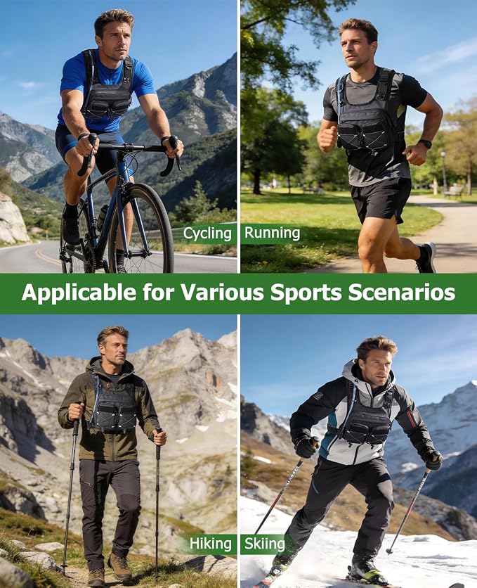 NOOLA Running Vest with 2L Water Bladder, Reflective Hydration Backpack for Men Women, Lightweight Chest Pack with Phone Pocket Adjustable Running Backpack for Marathon Fishing Cycling Hiking