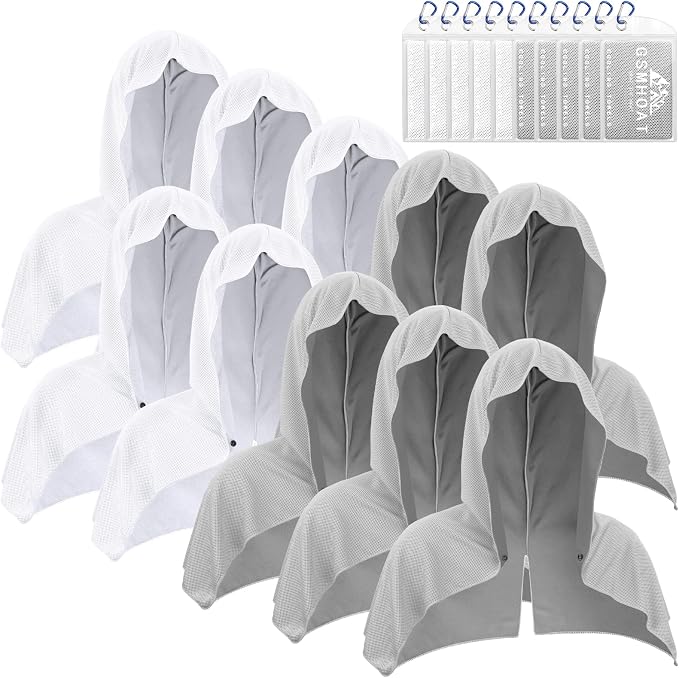 10 PCS Cooling Hoodie Towels, Head Cool Towel for Neck and Face, Sun Protection Cooling Hoodie for Sport, Workout, Gym, Outdoor Work