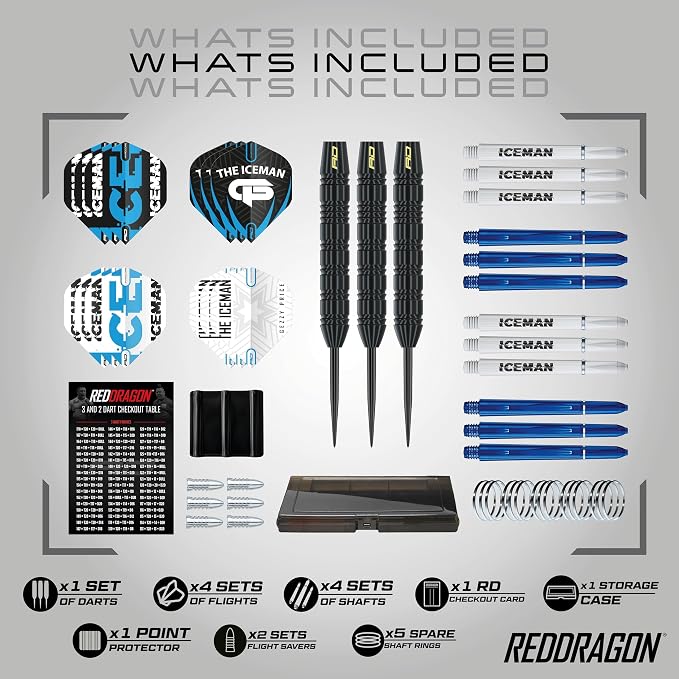 RED DRAGON Darts - Professional Darts Accessories - Choose from Full Dart Accessory Kit (Flights, Shafts, Finger Grip Wax & More) or Precision Dart Practice Rings - Multiple Options Available