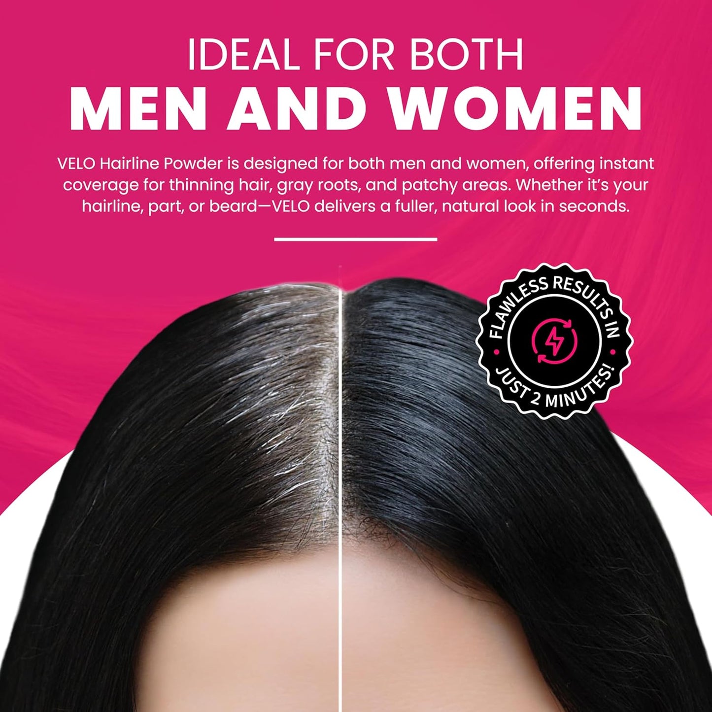 VELO Hairline Powder–LIGHT COFFEE Hair Root Touch Up Powder for Women & Men–Instantly Covers Gray Hair, Thinning Hair & Bald Spots–Sweatproof Root Cover Up–Puff & Mirror Compact, 13 Shades