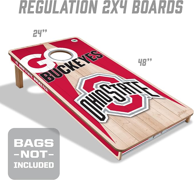 YouTheFan NCAA 2’ x 4’ Professional Wood Cornhole Game