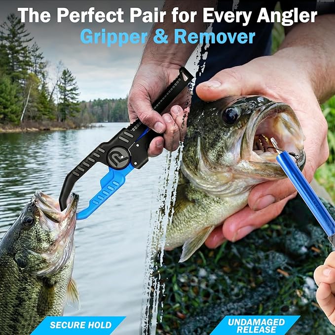 PLUSINNO Fishing Backpack with Fishing Gear Fishing Net, Waterproof Tackle Backpack with Rod Holders, Tackle Box, Lures, Tools, Pliers & Accessories, Fish Gifts for Men