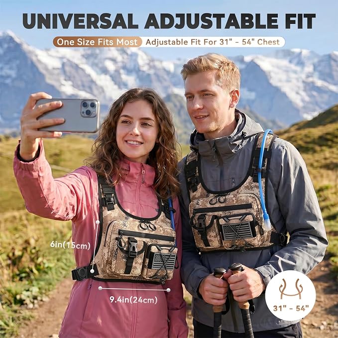 Criuage USA Patent Running Hydration Vest Backpack, Lightweight Chest Pack with 2.0L Water Bladder Bag Daypack for Hiking Running Cycling Race Marathon for Women Men