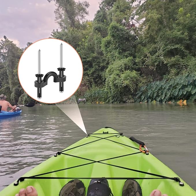 HLOGREE Kayak Handles 2/4 Pack,Kayak Carry Handle with Rivets,Kayak Replacement Handles,Kayak Handles for Emotion/Pelican/Hobie/Lifetime/sit on top/Ocean/Wilderness Accessories,Kayak Parts