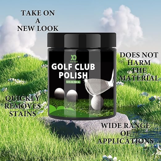 XQ XIAO QIAO Golf Club Polish and Golf Club Cleaner Kit, 300ml 3-in-1 Rust, Scuff & Stain Remover and Rust Remover for Aluminum, Metal, Zinc and Steel