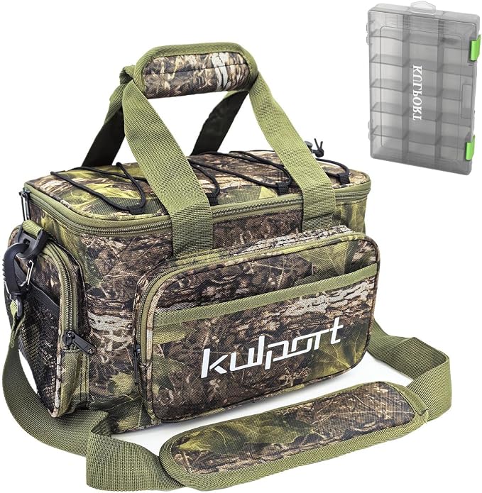 Fishing Tackle Bag with One 3600 Tackle Box for Freshwater Fishing or Saltwater Fishing Non-Slip Shoulder Strap & Suitable for 3700/3600/3500 Tackle Box