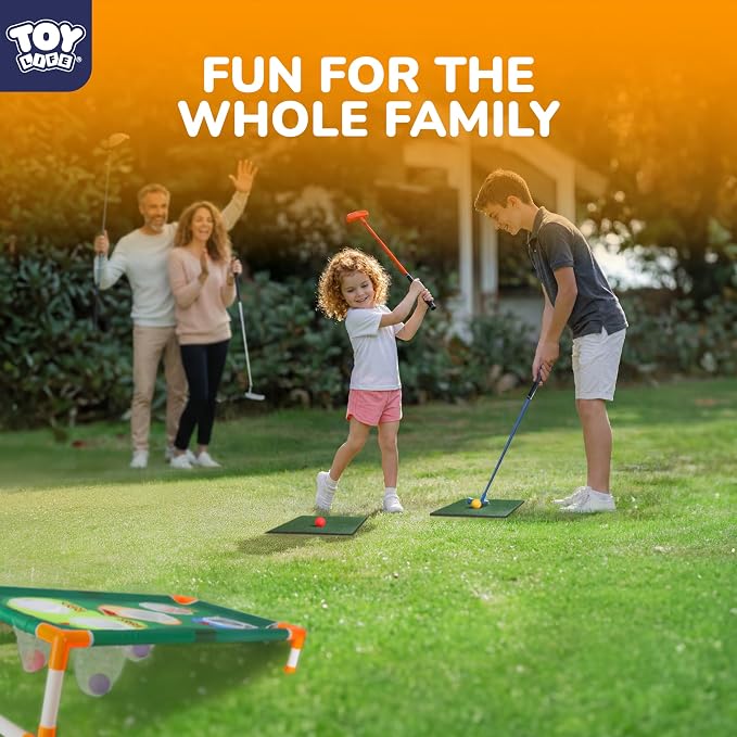 TOY Life Golf Cornhole Game Golf Corn Hole Set Chipping Golf Game Adults Kids Backyard Golf Game Golf Yard Corn Hole Game Golf Training Equipment Chipping Outdoor Indoor Golf (NO Club Included)