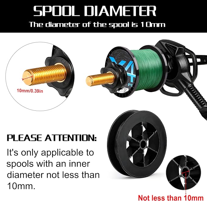 PLUSINNO Fishing Line Spooler For Fishing Reels, Fishing Gear And Equipment Gift For men With Unwinding Function Versatile for Thick & Thin Rods, Works with Spinning Reel, Cast Reel Without Line Twist