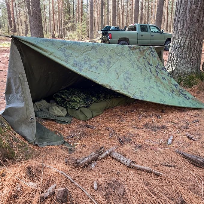 Azarxis Hammock Camping Tarp Rain Fly, Waterproof Tent Shelter Awning Sunshade Cloth Picnic Mat for Outdoor Hiking Beach Backpacking - Included Guy Lines & Stakes