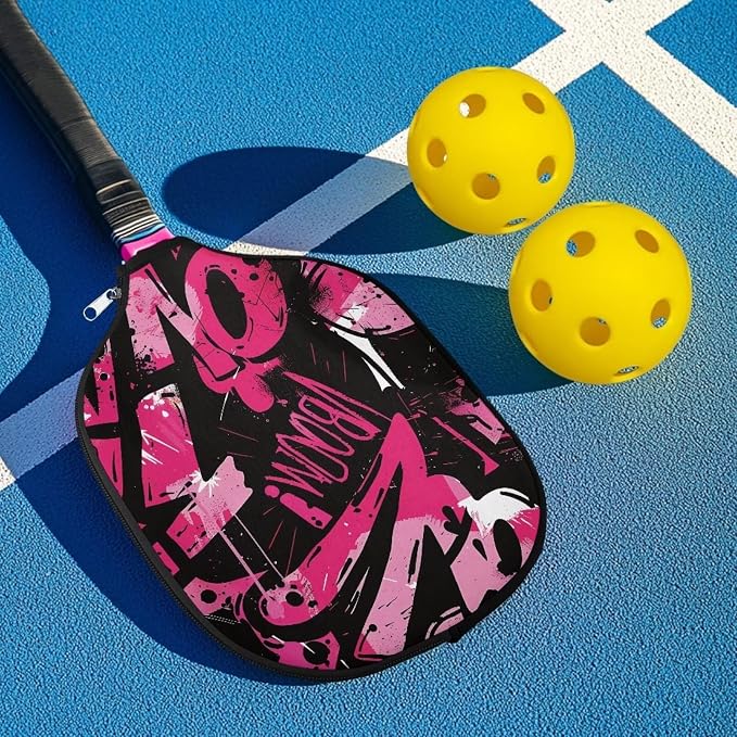 Pickleball Paddle Covers, Fits Standard Pickleball Racquets, Durable Zippered Paddle Cover Universal 8.6 x 11.4Inch