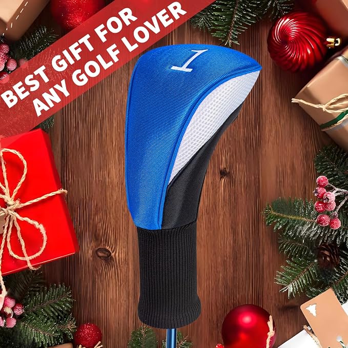 Wood Headcover Golf Club Covers Driver Headcovers Nylon Head Covers Designed to Fit All Woods - 3/4/5/6 Pack/Set Golf Accessories Suitable for Men and Women