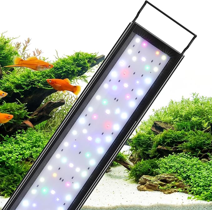 hygger IP68 Waterproof LED Aquarium Light 24/7 Cycle Full Spectrum Fish Tank Light with Timer Adjustable Brightness 12 Colors Aquarium Lamp for 31-36 in Freshwater Planted Tank