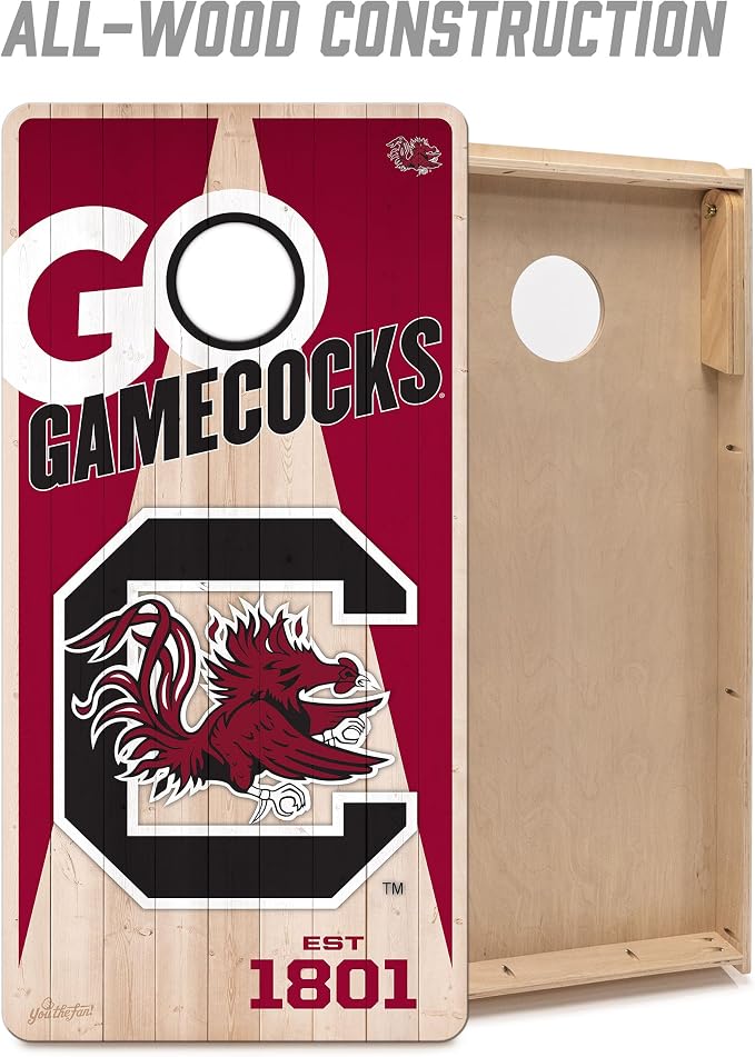 YouTheFan NCAA 2’ x 4’ Professional Wood Cornhole Game