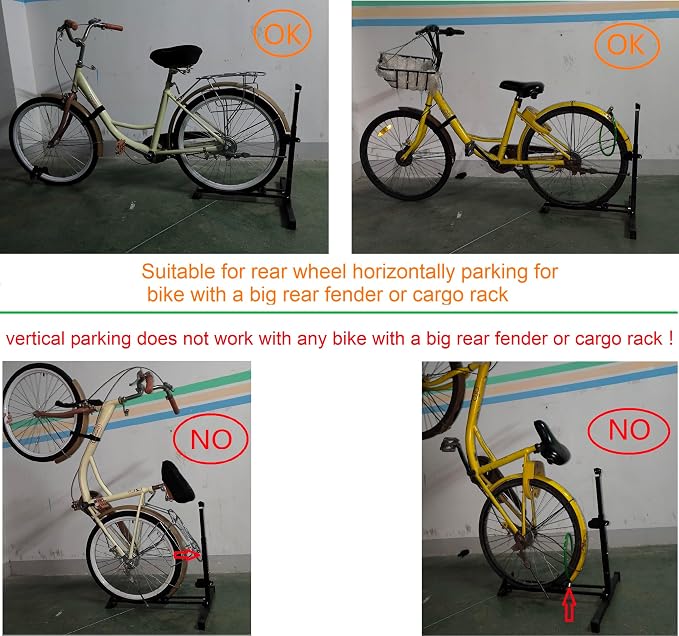Bike Stand,Vertical Bike Rack Garage,Space-Saving Rack with Adjustable for Garage & Apartment, Bike Storage for Indoor Storage (2 pack)