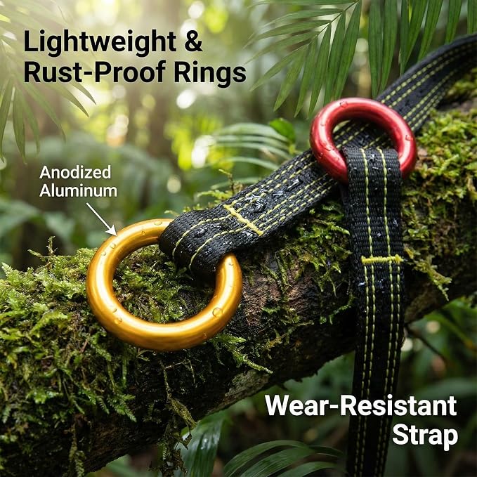 Tree Arborist Friction Saver Tree Climbing Cambium Saver Loop Belt Sling Retrievable Anchor 35.4 inch/43 inch