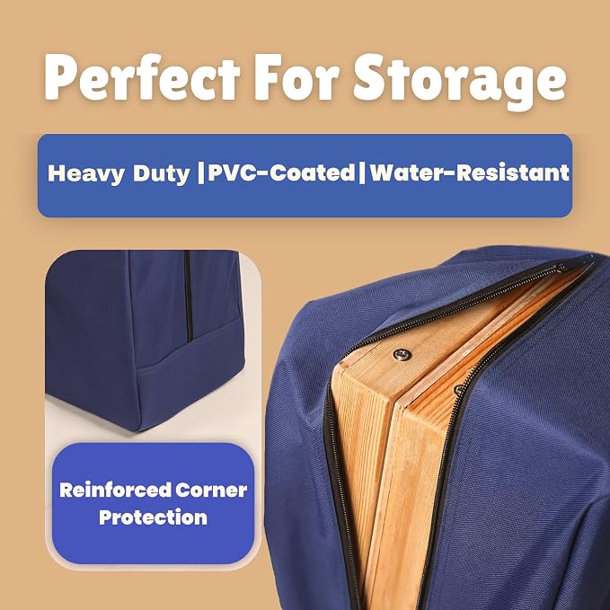 Premium Cornhole Carrying Case - Fits Regulation 4’ x 2’ Boards, Water Resistant Corn Hole Board Carry Case with Reinforced Protection, Padded Straps & Pockets