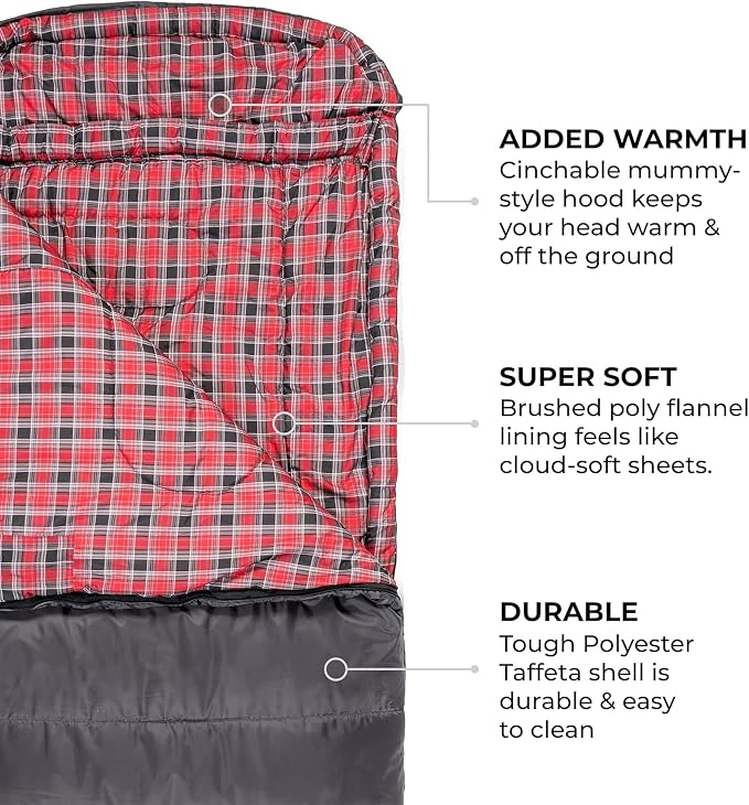 Teton Celsius XXL Sleeping Bag, Cold Weather Sleeping Bags for Adults and Kids, Camping Made Easy and Warm. Compression Sack Included
