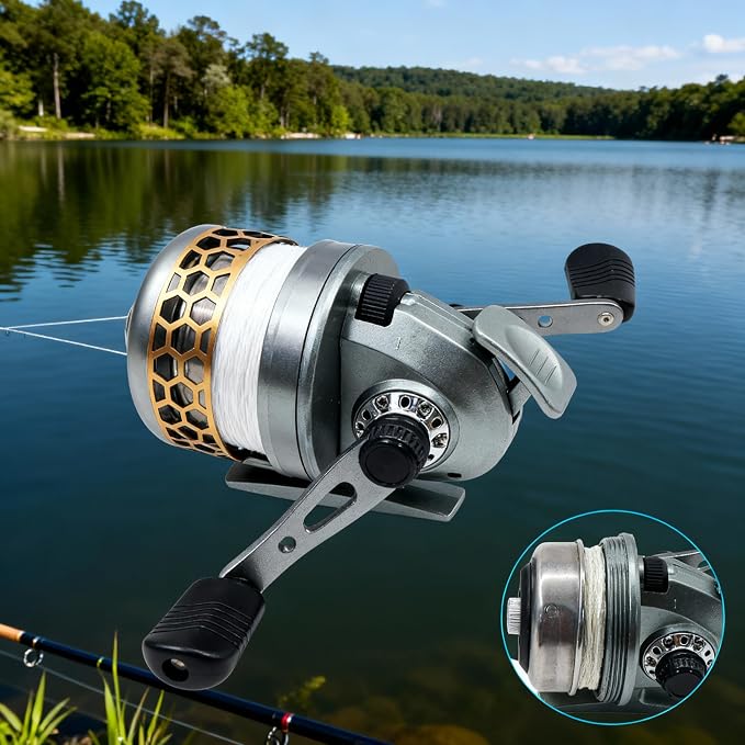 SUFFUSE Fishing Rod, Compact Catapult Fishing Pole, Portable Freshwater and Saltwater Fishing Lures Suitable for Outdoor Hunting and Traveling