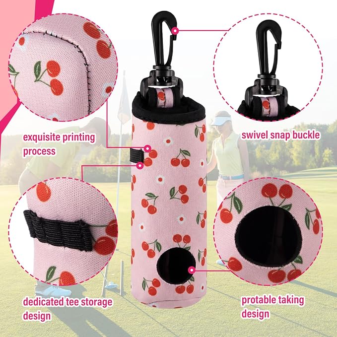 Liliful 12 Pcs Golf Accessories Kit, Include Golf Ball Bag with Hook Towel Tees Magnetic Ball Marker Divot Tool Cleaner Brush for Women Man Gifts
