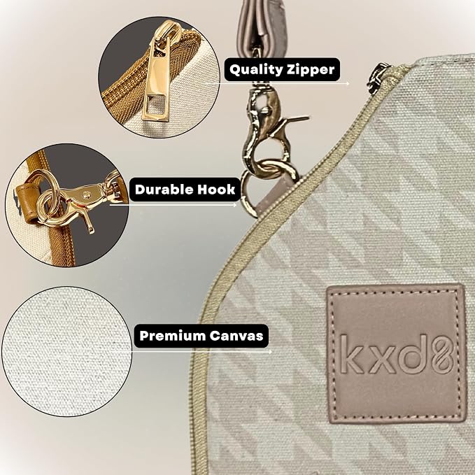 Pickleball Paddle Cover Crossbody bag with Adjustable Strap, Waterbottle holder, Ball Holder, Gifts for Women Men