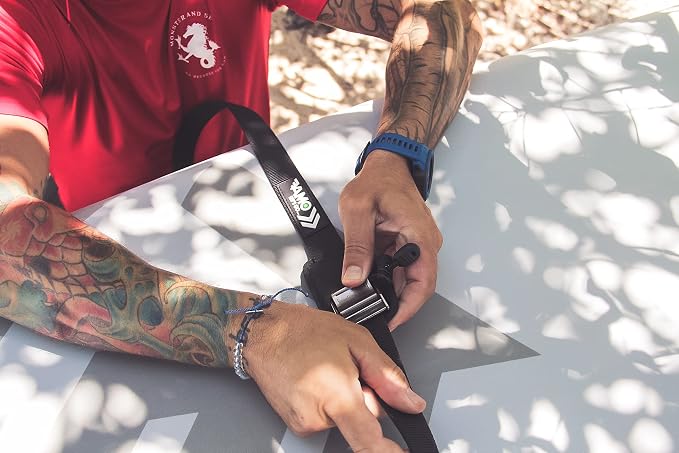 VAMO Duraskin 30" Rack Pads and 15' Deluxe Tie Downs for Surf Board, Kayak, Canoe and SUP Paddleboards